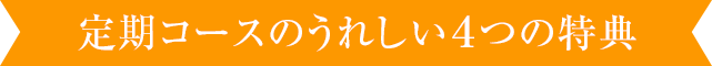 定期コースのうれしい4
つの特典