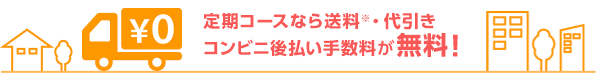 定期コースなら送料※代引きコンビニ後払い手数料が無料!