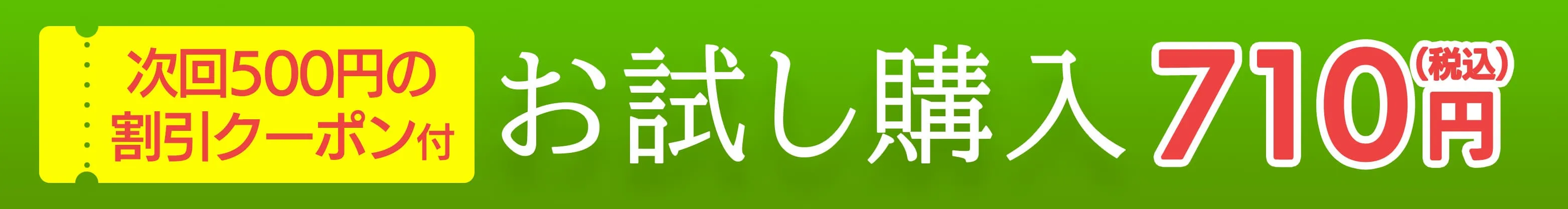 お試し購入710円